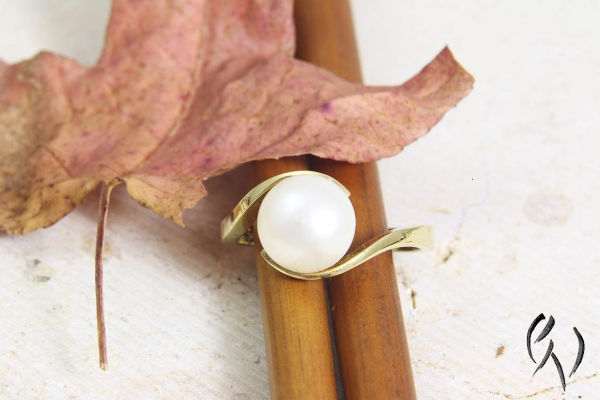 Perlring aus Gold 585/-